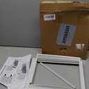 Window AC Side Panels with Frame Set,Air Conditioner Accordion Filler Curtain Replacement for Window AC Units,Fits Most 8,000 BTU Units,White,2 Pack