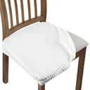 Adabana Seat Covers for Dining Room Chairs Set of 6, Removable Washable Chair Covers Seat Slipcover Protector, Beige