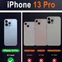 SHIELDON Case for iPhone 13 Pro 6.1", Genuine Leather Wallet Folio Case RFID Blocking Card Holder Kickstand Shock Absorbing Protection Cover Compatible with iPhone 13 Pro 5G - Navy Blue