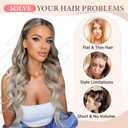 Fliace Clip in Hair Extensions, 6 PCS Natural & Soft Hair & Blends Well Hair Extensions, Lonng Wavy Hairpieces(20inch, 6pcs,Dark White)