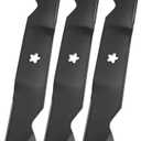 wyevee 187254 187256 Medium Lift Blades for 54“ Deck Compatible with Hu sqvarna RZ5424 LGT2654, Pou LAN, Crafts Man, AYP Lawn Mower, Replace 532187254 532187256 539112053, 3 Pack