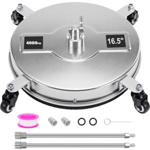 Dalmbox 16.5" Pressure Washer Surface Cleaner, 4-Wheel, 1/4” Quick Connect