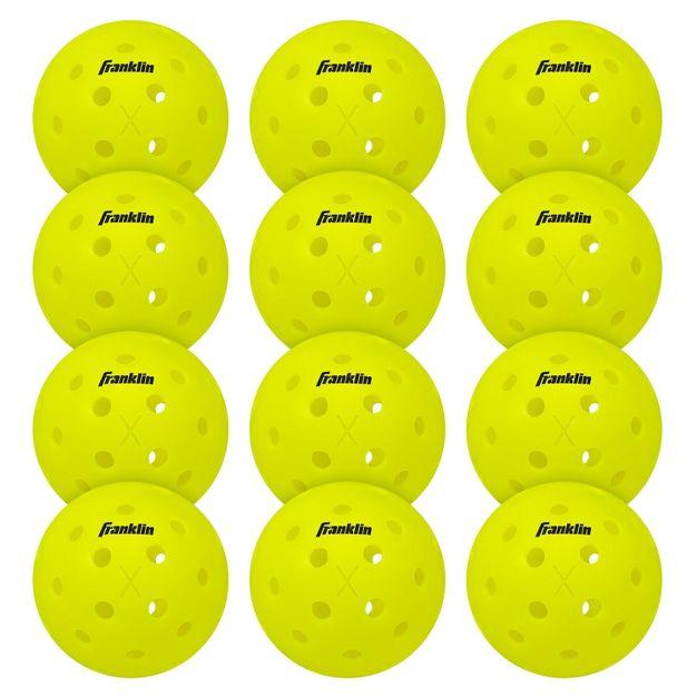 Franklin Sports X-40 Performance Outdoor Pickleballs 12pk - Yellow