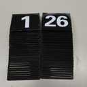 Tuanse Table Numbers 1-50 Acrylic Double Side Numbered Table Tents Restaurant Wedding Number Cards Signs for Banquets Party Wedding Reception(Black)