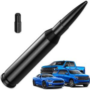 50 Cal Short Antenna for 2007-2023 Jeep Wrangler Gladiator Sahara Rubicon Unlimited 4XE Models, Matte Black Truck Radio Antenna