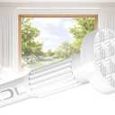 White Tension Curtain Rod 41-166 Inch Outdoor Curtain Rod No Drilling 1pcs
