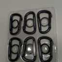 6PCS Carabiner Clip  Heavy Duty Iron Carabiners 800lbs Carabeaner D Ring Shape,Key Chain Clip Hook,Keychain Clip,Multipurpose for Camping, Hiking,Backpacking or Other Outdoor Activities, Black.