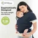 KeaBabies Baby Wrap Carrier - All in 1 Original Baby Carrier Newborn to Toddler Sling, Easy to Wear, Hands Free Bonding, Lightweight, Breathable Infant Wraps (Midnight, 7-35lbs)