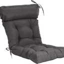 QILLOWAY Indoor/Outdoor High Back Chair Cushion,Spring/Summer Seasonal All Weather Replacement Cushions (Grey)
