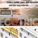 ECOTRIC Cross Bar 53"-66" Compatible with 1999-2022 Chevy Express 2500 3500/GMC Savana 2500 3500/Ford E-150 E-250 E-350 E-450 Ladder Rack Carrier