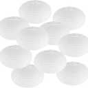 Paper Lanterns Party Decorations, Hanging White Paper Lanterns for Wedding Engagement Bridal Shower Decorations Oval Chinese Lanterns Pack of 10 White 12 Inch