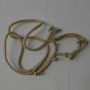Dogline Rolled Leather Dog Leash - for Small, Medium and Large Breeds - Soft and Padded Lead Luxury Design - Beige - 1/4in W x 4ft L