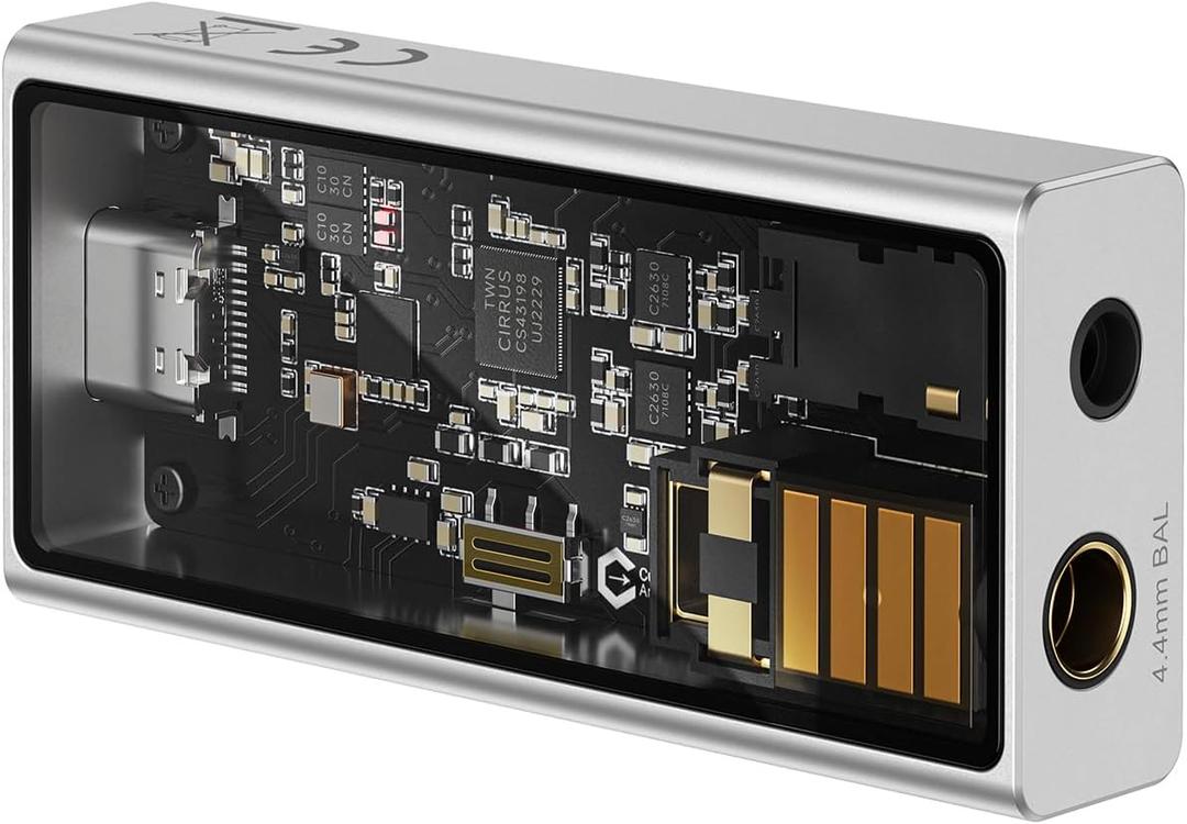 Questyle M15C Headphone Amplifier Portable USB DAC Amps 32Bit/384kHz DSD256 Decoder with 4.4mm and 3.5mm Dual Outputs High Resolution Lossless for Smartphones/PC/Laptops