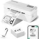 Bluetooth Thermal Shipping Label Printer, 4x6 Shipping Label Printer for Small Business, Support Android, iOS, Windows & Mac, Works with Amazon, Ebay, Shopify, Etsy (White)