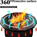 Fire Pit Surround Tabletop for Solo Stove Bonfire Ranger 2.0, Thick Powder-Coated Steel Surround Tabletop, Outdoor FirePit Table, UV-Resistant Outdoor Fabric & Adjustable Height