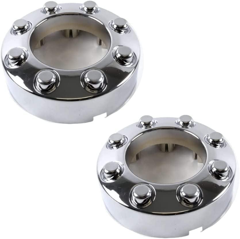 Fit 2005-2018 F250 F350 Chrome Open Center Wheel Hub Cap 4x4 Front 2pcs