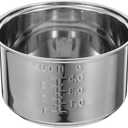 Rice Cooker Inner Pot: Stainless Steel Inner Pot 1.6L Cooker Liner Universal Replacement Insert Nonstick for Electric Rice and Grain Cookware