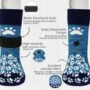EXPAWLORER Anti Slip Dog Socks to Prevent Licking Paws, Dog Shoes for Hot Pavement, Dog Booties for Small Medium Large Senior Dogs, Traction Control Boots & Paw Protectors for Hardwood Floors, L