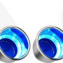 2Pcs Boat Cup Holder, Stainless Steel Blue LED Cup Drink Holders Inserted, 12V Waterproof Yeti Cup Holders for Marine Boat RV Camper Seats