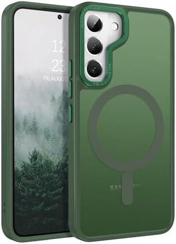 BENTOBEN for Samsung Galaxy S22 Case, Galaxy S22 Magnetic Case [Compatible with MagSafe] Translucent Matte Slim Shockproof Women Men Protective Case Cover for Samsung Galaxy S22 6.1", Green