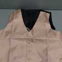 DiBanGu Mens Paisley Suit Waistcoat Silk Dress Vest and Necktie Pocket Square Cufflinks for Wedding Party (Medium, 21-blush Pink)