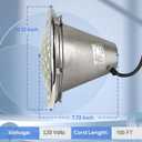 SH101300 100FT 120V LED Pool Light (White), 10 Inch Pool Light Bulb for Inground Pool, Underwater Swimming Pool Spa Light Replacement