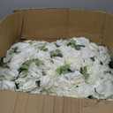 NUPTIO Flower Ball Arrangement Bouquet - 10 Pcs 15.7 inch Diameter White Fake Flowers Roses Balls for Centerpieces Tables - Artificial Rose Arrangements for Wedding Centerpiece Table Decorations