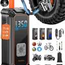 OlarHike Cordless Tire Inflator Portable Air Compressor, 150PSI Dual Power - 5400mAh & 12V DC, Air Pump for Car Tires, Bike, Motorcycle, Bicycle, Electric Pump with LED Light & Digital Pressure Gauge