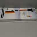 EcoNour 27" Aluminum Ice Scrapers for Car Windshield | Car Snow Scraper Window and Snow Brush with Ergonomic Foam Grip Winter Accessories (Orange)