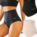 FINETOO Tummy Control Underwear Shapewear for Women Seamless High Waisted Panties Moderate Control Briefs S-3XL