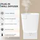 Plug-in Wall Diffuser | Waterless Essential Oil Aroma Diffuser | Portable Mini Home Scent Machine for Large Room | Aromatherapy Kit with 100ml Oil & Refill Bottle | White | Gift
