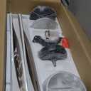 WINGBO 48 Inch Flush Mount DC Ceiling Fans without Lights, 4 Carved Solid Wood Blades, 6-Speed Reversible DC Motor, Low Profile Hugger Ceiling Fan No Lights for Indoor and Outdoor, Gloss White