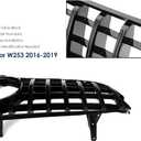 GLC W253 Grill GT GTR Style Front Grille Compatible for (2016-2019) GLC-Class X253/W253 GLC250 GLC300 GLC350 GLC43 AMG, NOT FIT GLC63 GLC63S Gloss Black
