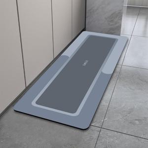 Super Absorbent Bath Mat, Quick Dry Bath Mats for Bathroom, Non Slip Rubber Bathroom Mats Rugs, Easy to Clean Machine Washable Thin Bath Mats (Blue, 59" L x 17.7" W)