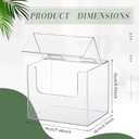 Briwooody Disposable Face Towel Storage Box Compatible with XL Acrylic Container Wall Mounted Clean Towel Holder for Facial Washcloth Supplies(Clear)
