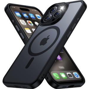 Tigowos Magnetic for iPhone 16 Pro Max Case Fits MagSafe 16FT Drop Resistant Matte Skin Feeling Back Cover Shockproof Slim Fit for iPhone 16 Pro Max Phone Case 6.9 inch, Matte Black