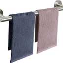 NearMoon Bath Towel Bar, Thicken Stainless Steel Shower Towel Rack Holder Wall Mounted for Bathroom, 24-lnch Overall Length-21-lnch Usable Hanging Space (1 Pack, Brushed Nickel)