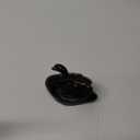 Elegant Swan Ceramic Toilet Bolt Caps, Decorative Animal Toilet Bolt Covers for Bathroom, Durable Glossy Porcelain Toilet Bolt Hiders (Black)