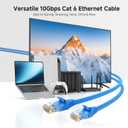Cable Matters 10Gbps Snagless Cat 6 Ethernet Cable - 6ft, Cat 6 Cable, Cat6 Cord, Ethernet Cord, Blue