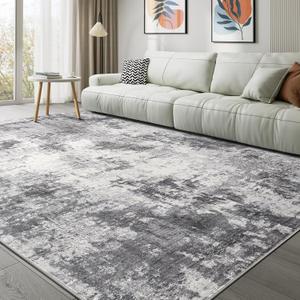 Washable 11x13 Area Rugs for Living Room: Abstract Modern Home Decor Rug
