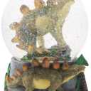 Elanze Designs Stegosaurus Dinosaur Friends Tabletop Figurine Fossil Bone Paleontologist 100MM Sturdy Glitter Water Musical Dinosaur Snow Globe Plays Tune Born Free
