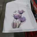 Hand Towel Set of 1 100% Cotton Bath Towels Three Purple Tulips for Bathroom Housewarming Decor Gifts, 2 Pack, 30"x15"