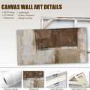 NINEASO Large Rustic Abstract Wall Art (Beige Brown, Gallery Wrap, 48" X 24"), Vintage Neutral Abstract Pictures Wall Decor Modern Minimalist Artwork Canvas Painting Prints for Living Room Office