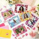 SmoothNovelty 261 Pieces Mother's Day Picture Frame Craft Kits Included 36 Pcs Felt DIY Photo Frame 225 Pcs Mother's Day I Love Mom Stickers Mom Grandma Gift for Birthday, Family Time DIY Activities