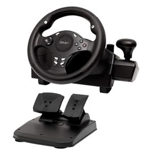 DOYO Steering Wheel with Pedals for PC/Xbox/PS4/Switch  270 Racing Wheel, Gaming Steering Wheel with Gear Shifter, Dual Vibration, Clamp Mount, Driving Simulator for Sim Racing
