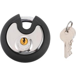 Puroma Keyed Padlock, Stainless Steel Discus Lock Heavy Duty Lock with 2 keys