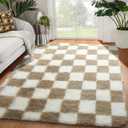 Brown&Beige Checker rug