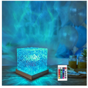 RICHMYC Ocean Wave Projector Light, 16 Colors Gradual Rotating Water Lamp with Remote Control, Beach Decor Sea Themed Northern Lights Projector for Office Bedroom Bar Restaurant