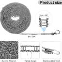 uxcell Windproof Clothesline, 8M 26ft Plastic Non-Slip Clothes Drying Rope Portable Travel Clothesline for Courtyard Outdoor Laundry Camping, Grey (Gray)