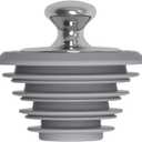 Silicone Bathtub Stopper, Washbasin Drain Plug, Bathtub Plug(Patented Design) (Gray)
